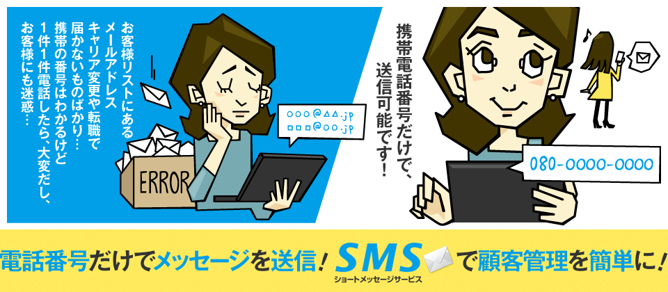 電話番号だけでメッセージを送信！SMSで顧客管理を簡単に！